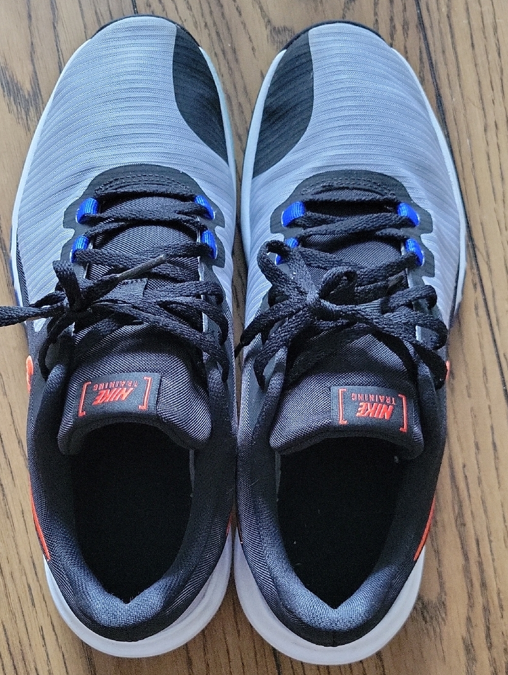 Nike Flex Control 4 Wolf Grey Black Racer Blue Team Orange 11.5 Shoes